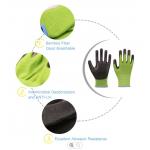 Unisex 13G Garden Bamboo Fiber PU Work Gloves  Alkali Resistance for sale