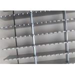 T6063 Material Aluminum Bar Grating Anodizing Treatment Rooftop Safety Serrated Walkway for sale