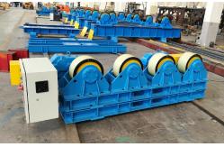 China Rubber Wheel 30t Fixed Welding Turning Roll With Foot Pedal supplier