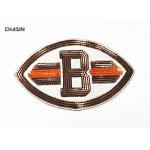 Sequin Embroidery Letters Clothing Applique Patches With Sew On Backing