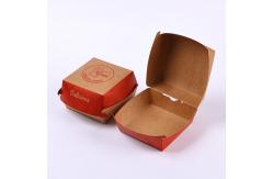 China Customized Clam Shell Eco-friendly Kraft Paper Food Grade Packaging Burger Box supplier