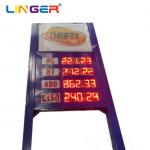 Red Color LED Fuel Price Sign With Completely Frame Stand And LOGO for sale