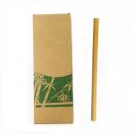 Portable Carbonized Bamboo Straw Nature Bamboo Fiber Straw Reusable and OEM Accepted for sale