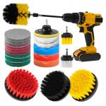 Custom Color Rotational Drill Scrub Brush Set Long Lasting Attachment Fits Most Power Drills for sale