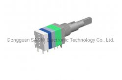 China Absolute Rotary Dual Shaft Encoder 16 Detent Integrated With Push Switch supplier