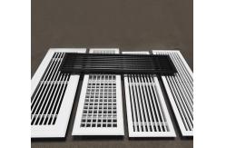 China Single Deflection Ventilation Air Grille Anodizing Aluminum Profile For Air Conditioner Cover supplier