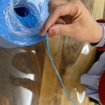 UV Additive 1%-2%  Blue Tomato Tying Twine 1200m/Kg 1050m/Kg 1000m/Kg for sale