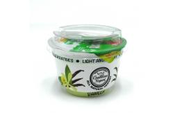 China Red 200ml Polystyrene Yoghurt Pots Cups With Aluminium Foil Lid supplier