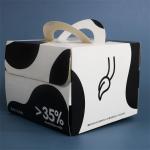 China Custom Cow Printed Cardboard Cake Boxes Set 250gsm Thickness manufacturer