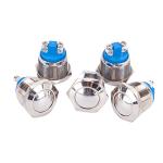 Screw Reset 16mm 19mm Metal Push Button Switch For Kitchen Hood for sale