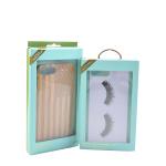 Clear Pet Window Paper Box Cell Phone Case Retail Packaging With Gold Plated Hook for sale