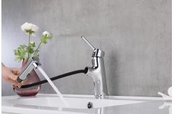 China OEM ODM Bathroom Faucets With Pull Out Sprayer Rust Resistant Finish supplier