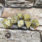 Pokemon card Wholesale Glow Polyhedral Black chip Dice Sets Polyhedral for sale