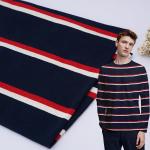Low Shrinkage Yarn Dyed Stripe Knit Fabric 100% Cotton Texture 40S for sale