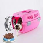 Solid Color Pet Travel Carrier Crates Plastic Kennel For Cats And Dogs for sale
