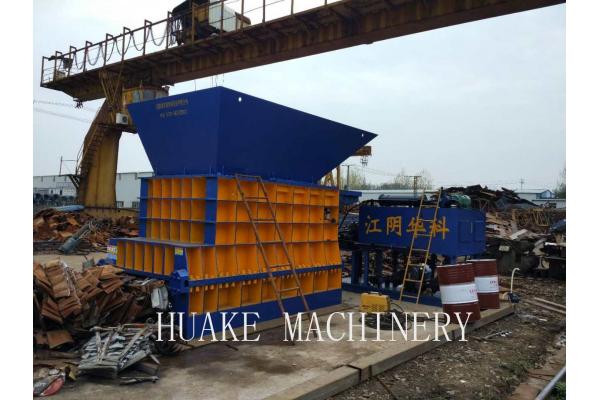 Efficient scrap metal container Shear 800tons Cutting Force Automated PLC Control