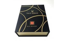 China Custom Black Solid Magnetic Gift Box Packaging With Clear Window Foam Insert supplier
