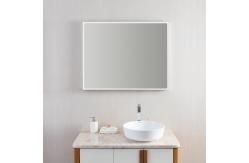 China Memory Function Vanity Mirror With Led Lights Modern Design Touchable Screen supplier