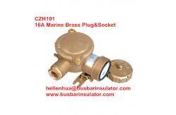 China 10A/16A marine brass plug&socket CZH101 waterproof socket handware in bulk supplier