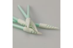 China Dust Free PP Stick Cleanroom Foam Swab Spiral Pointed Head supplier
