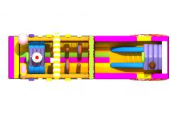 China Candy 0.55mm Pvc Tarpaulin Inflatable Obstacle Courses supplier