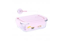 China Microwavable 950ml Borosilicate Glass Food Container supplier