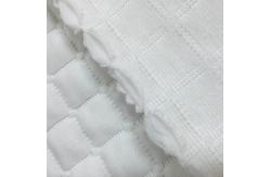 China 99% Recycled Polyester Material Fabric Air Layer Soft Fabric Jacquard Plain Style supplier