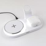 Plastic White 4 In 1 Wireless Charger For Phone Earphone Watch Fast Charging for sale