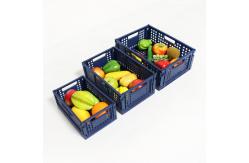 China Cuboid Stacking Plastic Foldable Crates For Kitchen Thickened Collapsible Durable supplier