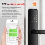 Zinc Alloy Electronic Code Door Lock Tempered Glass Apartment Smart Door Lock for sale