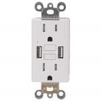 15A Ground Fault Circuit Interrupter 120V With USB Power Outlet for sale