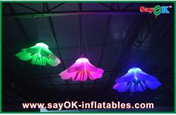 China Purple / Green GIant Inflatable Lighting Decoration Led Inflatable Lighting Flower supplier