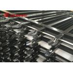 Powder Coated Vinyal Garrison Fence Panel 1.8mH X 2.4mW Black Color for sale