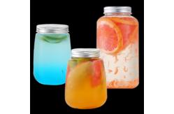 China Round Cylinder Empty 650ml 54MM Plastic Beverage Jar supplier