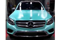 China Metallic Tiffany Blue Matte Car Vinyl Wrap Swipeable Bubble Free supplier