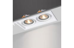 China Square Double Head 1920lm Surface Mounted Spotlight Anti Glare supplier