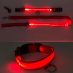 3 Modes Adjustable LED Dog Collar USB Rechargeable , Light Up Christmas Dog Collar for sale