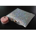 Reclosable 250x180mm Shiny Holographic Slider Zipper bubble bag , Bubble for packing for sale