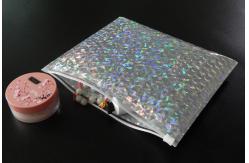 China Reclosable 250x180mm Shiny Holographic Slider Zipper bubble bag , Bubble for packing supplier