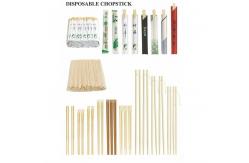 China Natural Bamboo Disposable Chopsticks with Printing Logo on Sleeve Length 18cm/21cm/24cm supplier