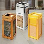 Customized Hotel Lobby Trash Cans Stainless Steel Trash Can For Shopping Mall Corridor for sale