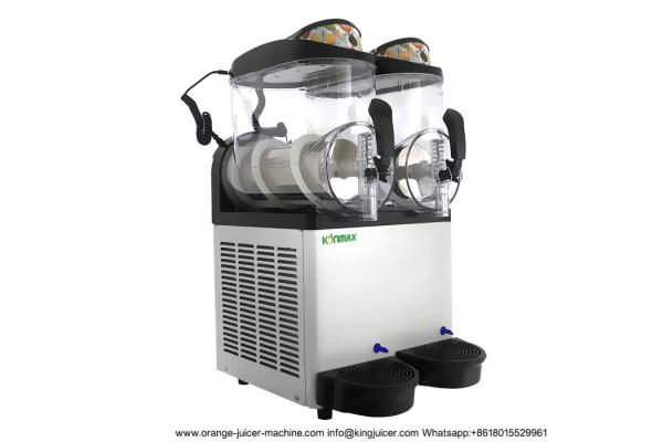 Double Bowls Commercial CE Certificate Snow Melting Ice Smoothies Granita Slush Machine