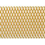 Gold Color Diamond Hole Expanded Metal Mesh For Indoor Decorative for sale