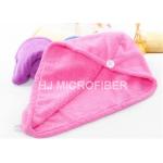 Pink Hair Drying Tuban Microfiber Bath Towels, 80% Polyester Easy Cleaning for sale