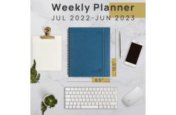 China Softshell Spiral Large Academic Planner Customization Night Blue supplier