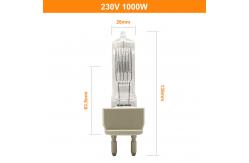China 230V 1000W Tungsten Halogen Lamp For Spectrophotometer G22 supplier