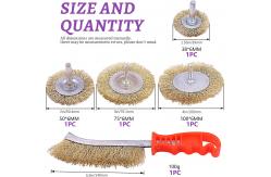China Brass Coated Wire Wheel Brush 9pcs Brass Plating Filament supplier