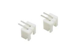 China Curved Needle 2.54mm Pitch 2 Pin Wafer Box Connector Right Angle supplier