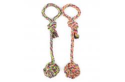 China Hand Pull Chew Long Tail Ball Toy Strong Cotton Rope Dog Toy supplier
