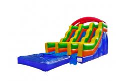 China Aldult  Outdoor Rental Inflatable Large Water Slides With Bouncy supplier
